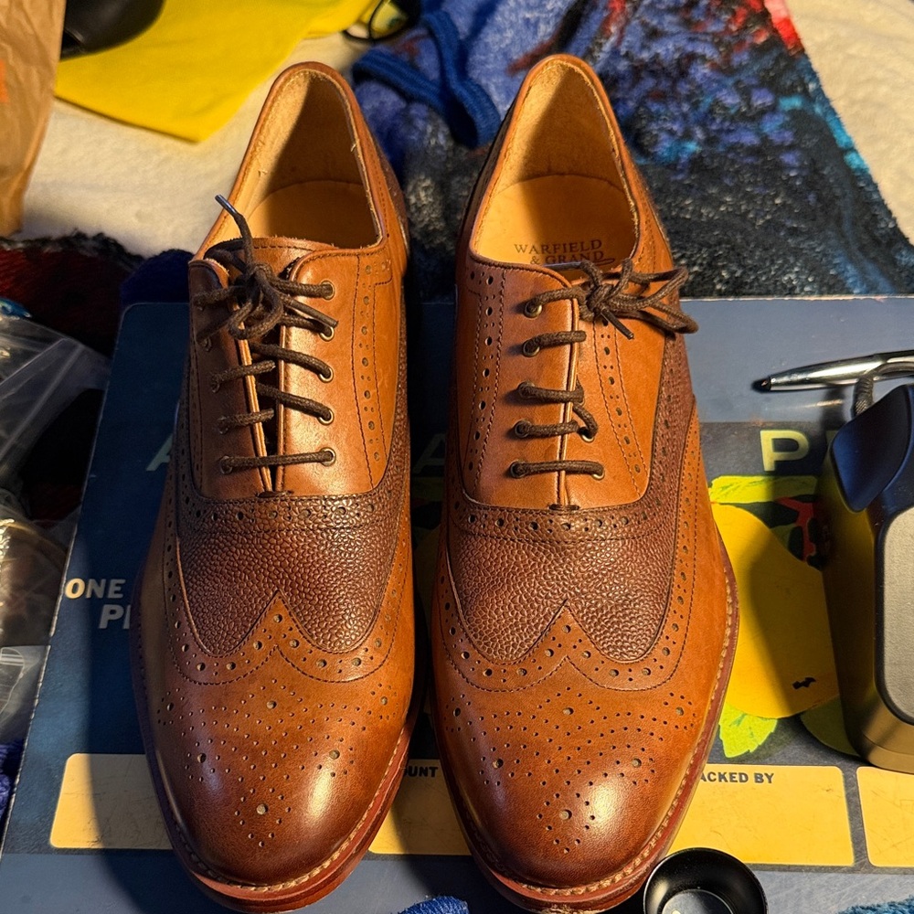 Warfield & Grand Classic Brown Leather Oxfords